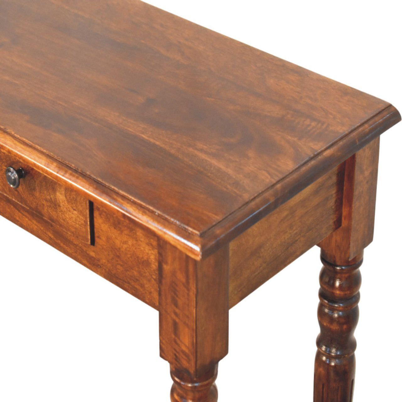 Artisan - Turned Legs 3 Drawer Chestnut Console - Image 5