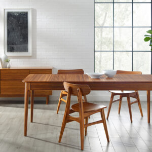 Greenington - Erikka 110" Double-Leaves Extension Dining Table in Amber, Bamboo