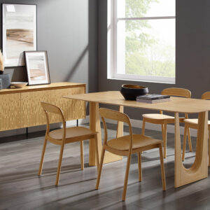 Greenington - Hanna Dining Chair Bamboo Seat Set of 2 in Wheat, Solid Moso Bamboo