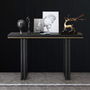 Alternative view of HMR - Accent Solid Wood and Metal Narrow Console Table in Large 47" in 47.2"L