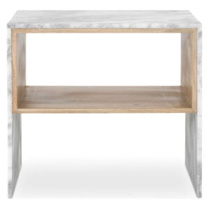 Moe's - Lin Contemporary Accent Table in White Marble