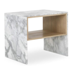 Alternative view of Moe's - Lin Contemporary Accent Table in White Marble