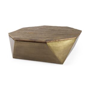 Alternative view of Mercana - Esagono Coffee Table in Gold, Metal