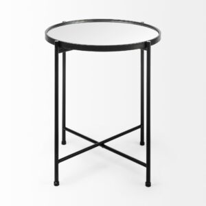 Alternative view of Mercana - Samantha Accent Table in Black, Mirrored Glass
