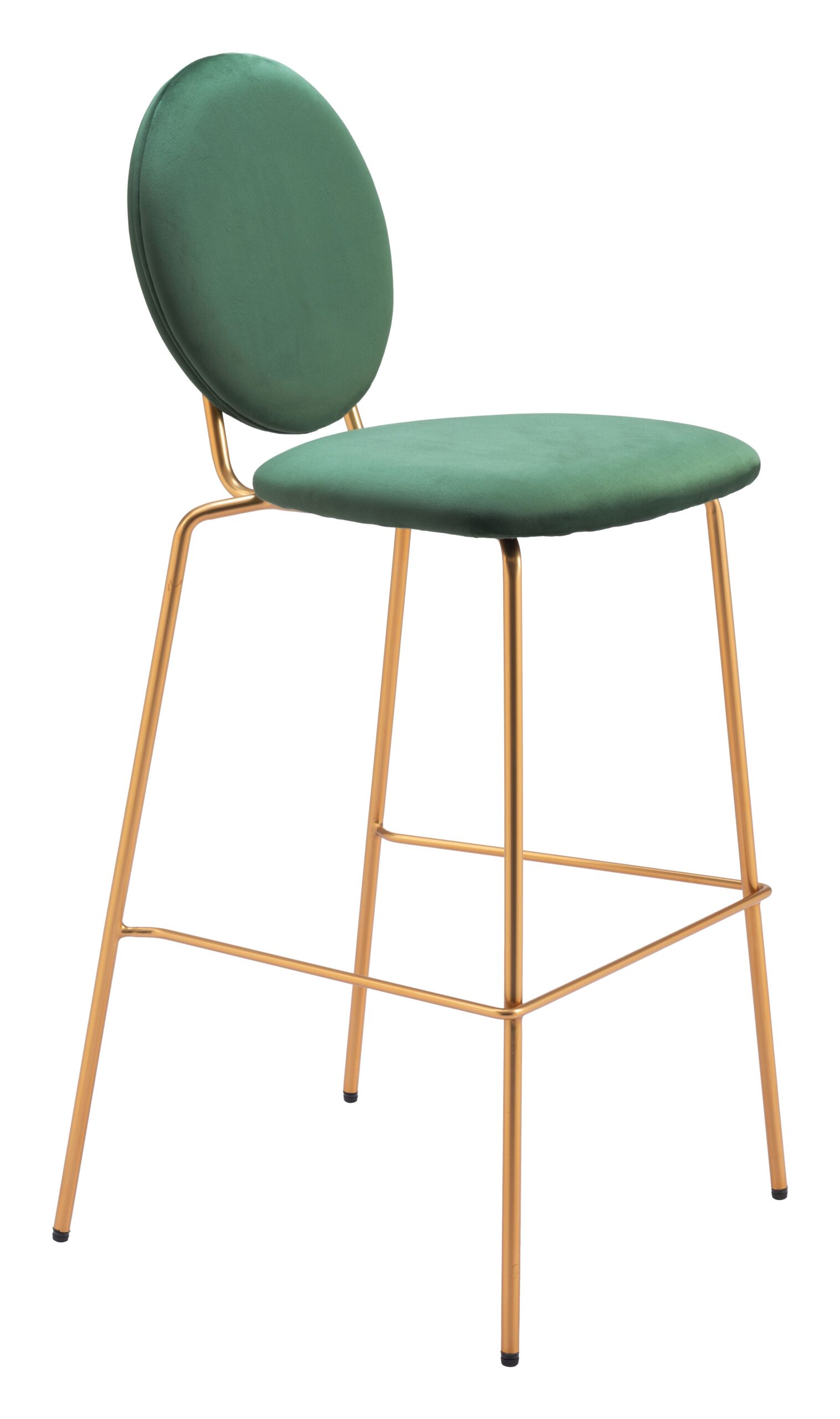 ZUO - Odessa Barstool (Set of 2) in Green/Gold - Image 6